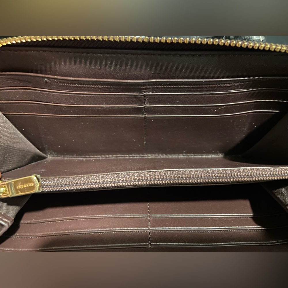 GUC COACH Mini Christie Carryall & Matching Wallet Set Wildflower Print Oxblood - Picture 13 of 15